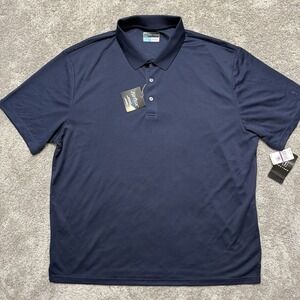 Men's PGA Tour Airflux navy blue golf Polo shirt  XXL Short Sleeve Activewear